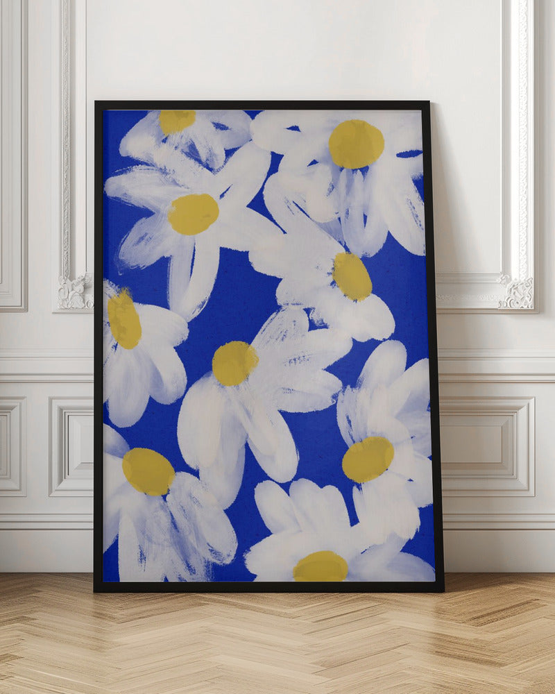 Floating Daisies - Stretched Canvas, Poster or Fine Art Print I Heart Wall Art