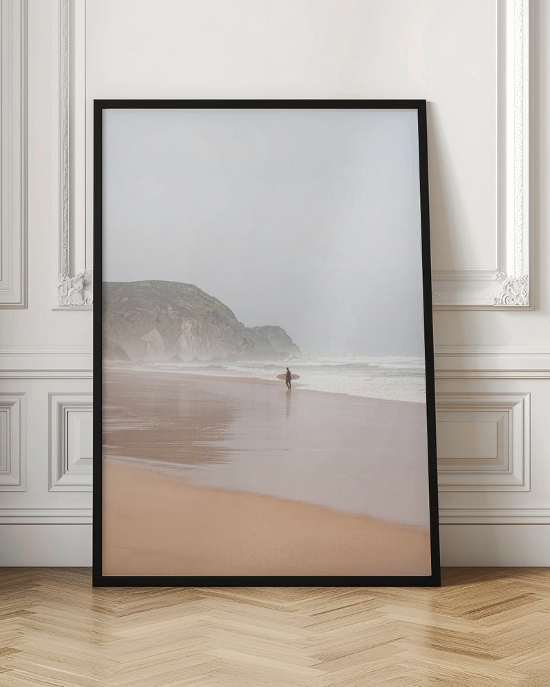 The Lone Surfer - Stretched Canvas, Poster or Fine Art Print I Heart Wall Art