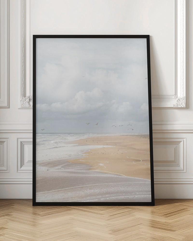 Nazaré Beach - Stretched Canvas, Poster or Fine Art Print I Heart Wall Art