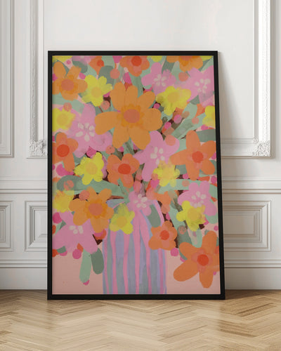 Neon Bouquet - Stretched Canvas, Poster or Fine Art Print I Heart Wall Art