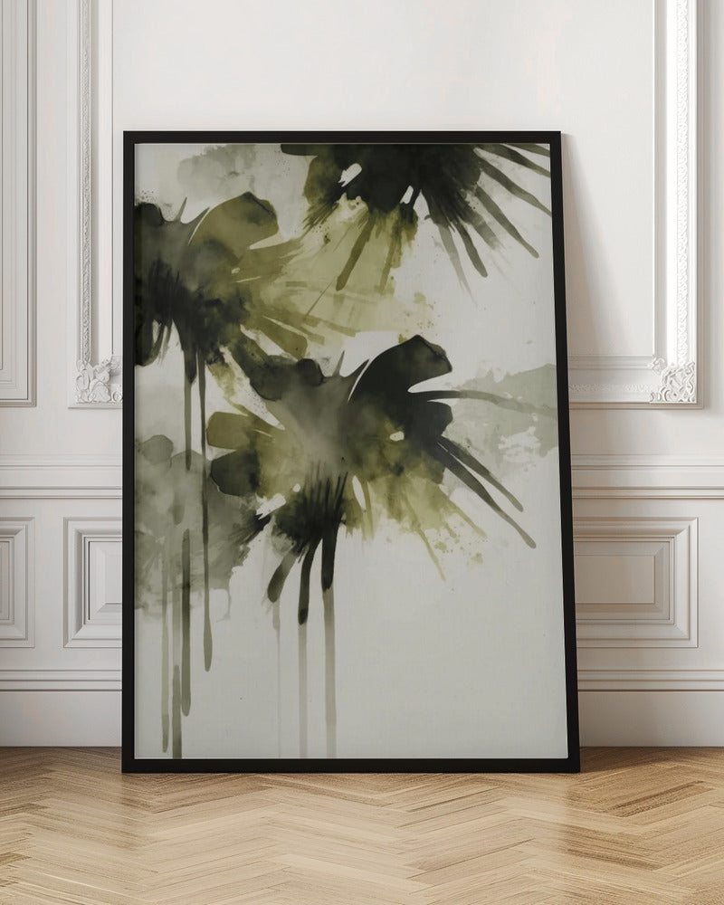 Green flowers no 2 - Stretched Canvas, Poster or Fine Art Print I Heart Wall Art