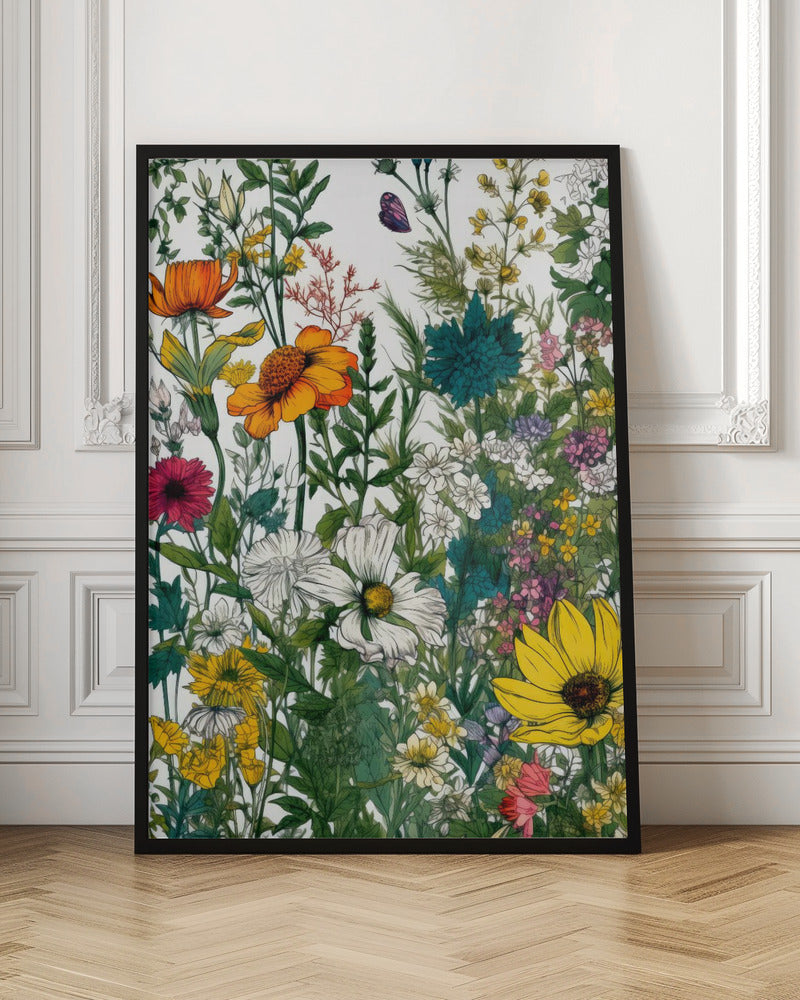 Flora Meadow (74) - Stretched Canvas, Poster or Fine Art Print I Heart Wall Art