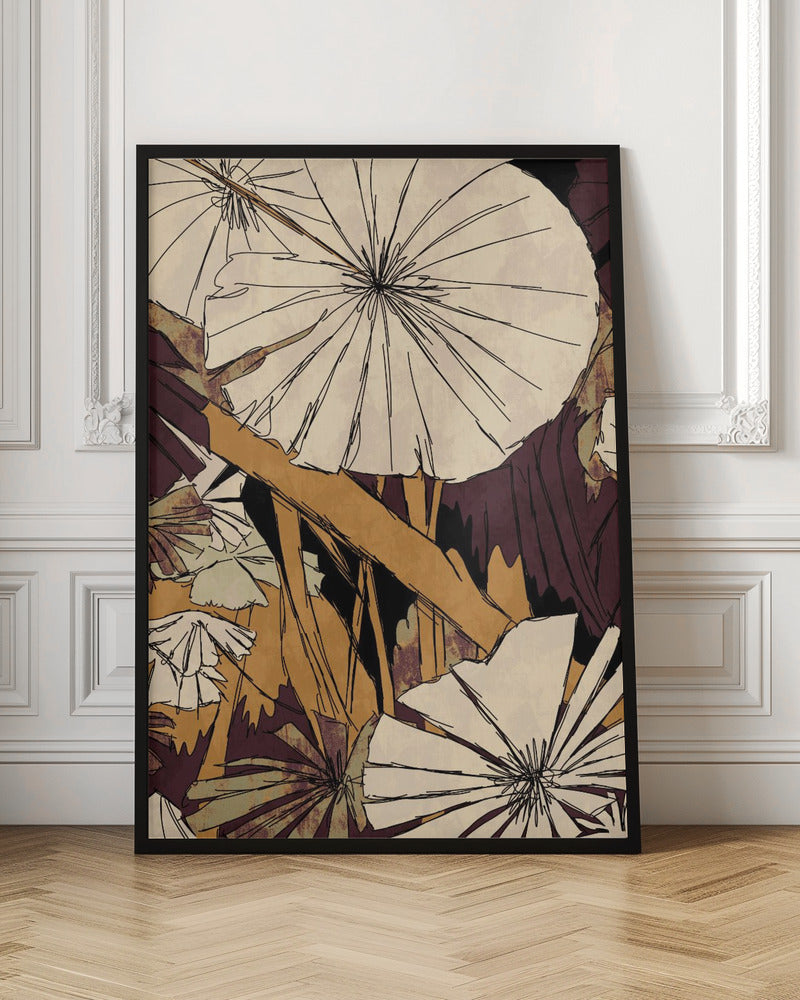 Tropical Gold Plants - Stretched Canvas, Poster or Fine Art Print I Heart Wall Art