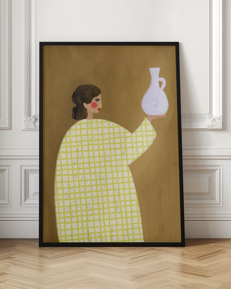 The Woman With Vase - Stretched Canvas, Poster or Fine Art Print I Heart Wall Art