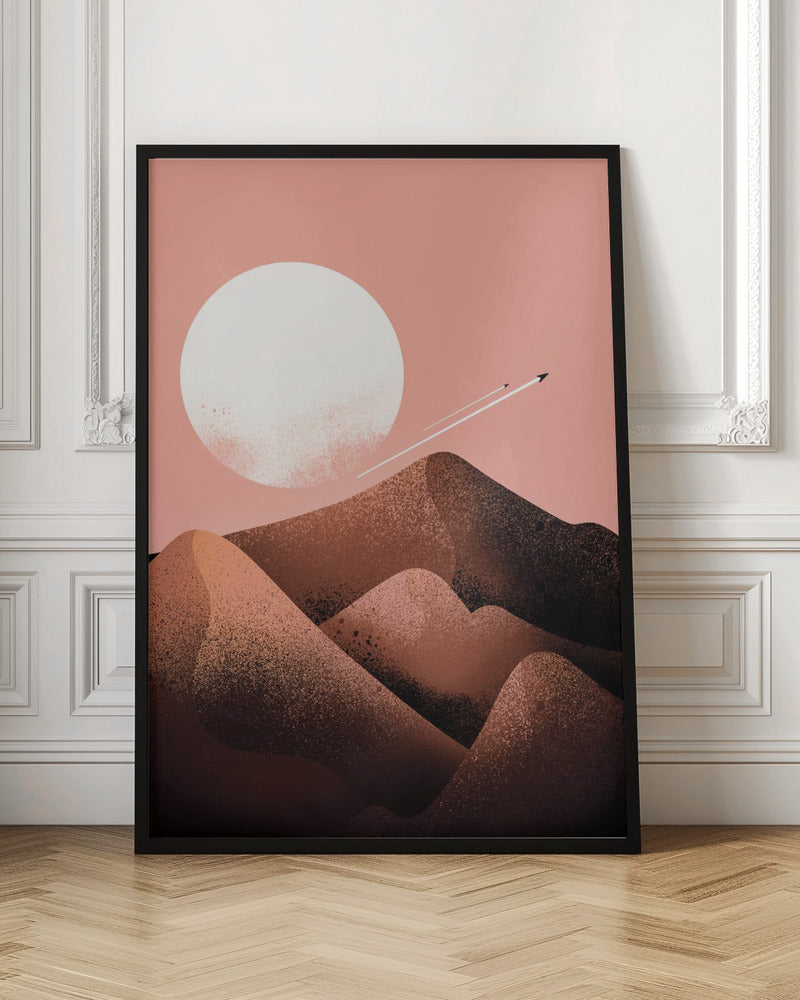 Peach fuzz dunes - Stretched Canvas, Poster or Fine Art Print I Heart Wall Art