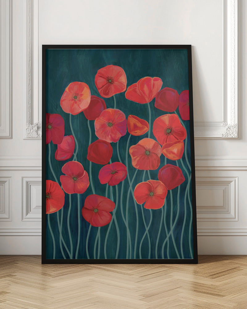 Red poppies - Stretched Canvas, Poster or Fine Art Print I Heart Wall Art