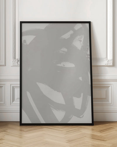 Gestural 3 - grey - Stretched Canvas, Poster or Fine Art Print I Heart Wall Art