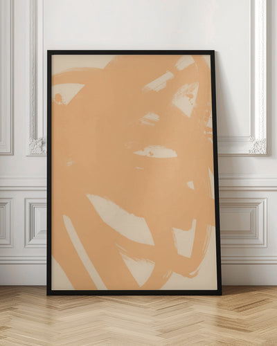 Gestural 3 - orange yellow - Stretched Canvas, Poster or Fine Art Print I Heart Wall Art