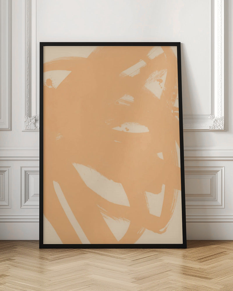 Gestural 3 - orange yellow - Stretched Canvas, Poster or Fine Art Print I Heart Wall Art