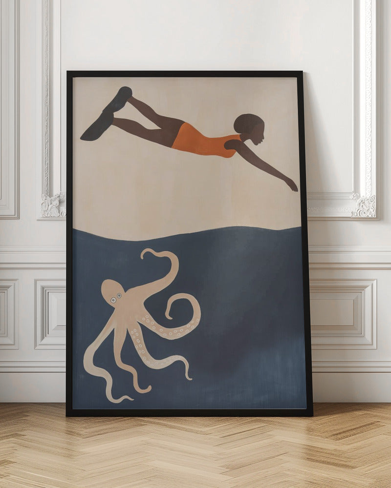 The Diver - Stretched Canvas, Poster or Fine Art Print I Heart Wall Art