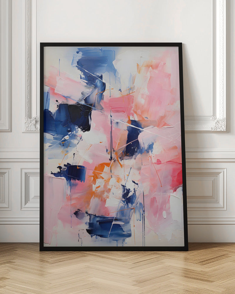 Blush Indigo Abstract Print Second 4x - Stretched Canvas, Poster or Fine Art Print I Heart Wall Art