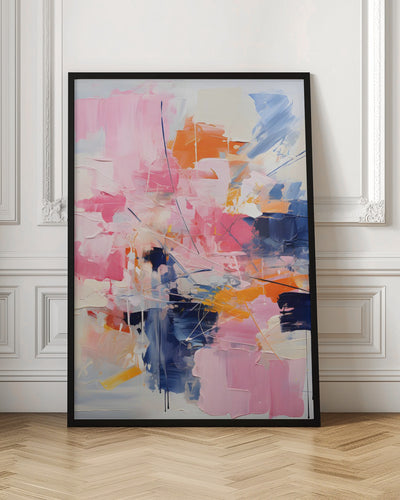 Blush Indigo Abstract Print First 4x - Stretched Canvas, Poster or Fine Art Print I Heart Wall Art