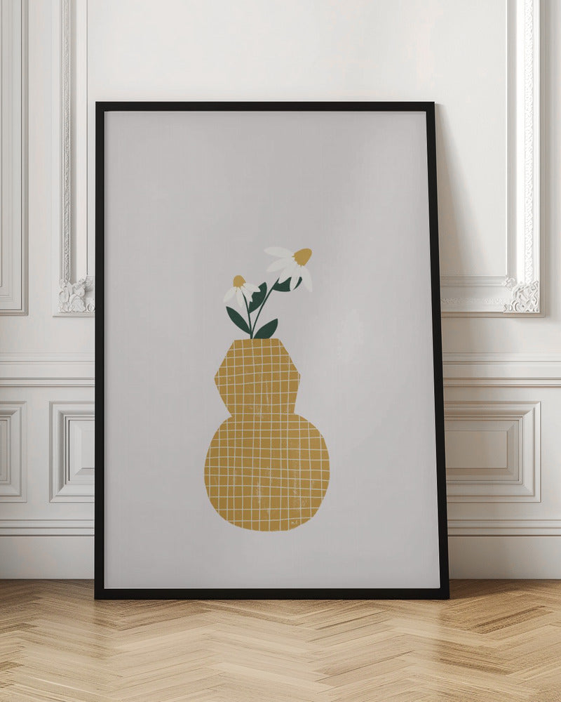 Vase With Camomille - Stretched Canvas, Poster or Fine Art Print I Heart Wall Art