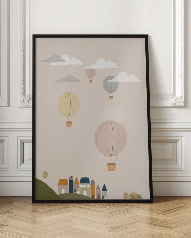 Hot Air Balloons - Stretched Canvas, Poster or Fine Art Print I Heart Wall Art