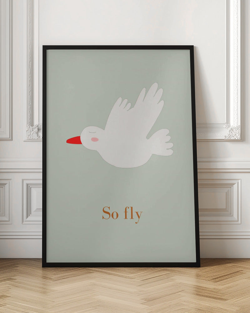 So Fly - Stretched Canvas, Poster or Fine Art Print I Heart Wall Art