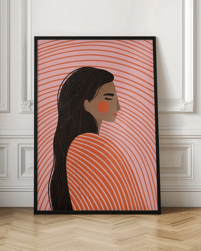 The Woman With the Lines - Stretched Canvas, Poster or Fine Art Print I Heart Wall Art