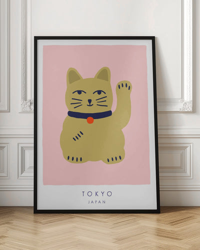 Maneki Neko – Lucky Cat - Stretched Canvas, Poster or Fine Art Print I Heart Wall Art