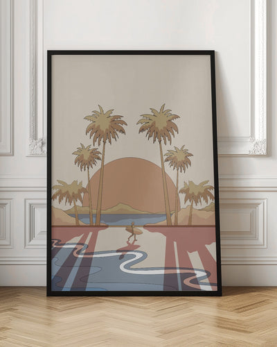 A beach stroll - Stretched Canvas, Poster or Fine Art Print I Heart Wall Art