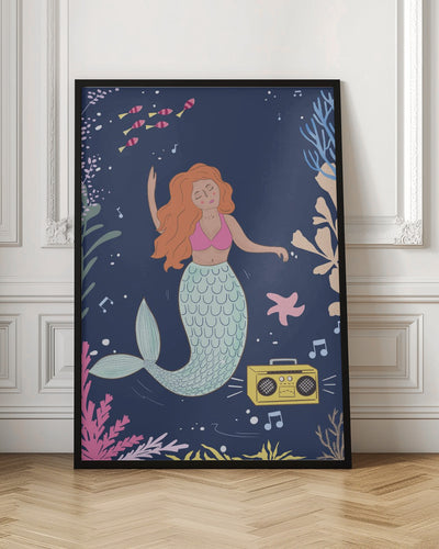 Dancing Mermaid - Stretched Canvas, Poster or Fine Art Print I Heart Wall Art