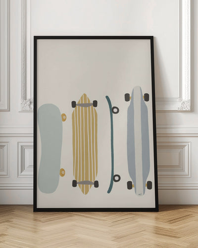 Skateboards - Stretched Canvas, Poster or Fine Art Print I Heart Wall Art