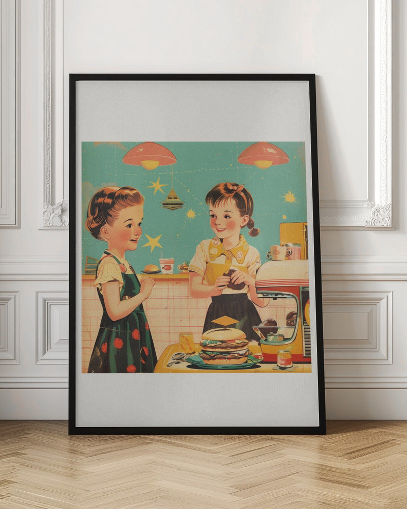 Space Diner - Stretched Canvas, Poster or Fine Art Print I Heart Wall Art