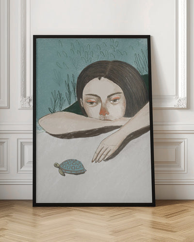 Hello, Turtle - Stretched Canvas, Poster or Fine Art Print I Heart Wall Art