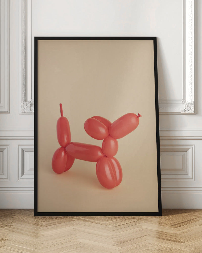 Red Balloon Dog - Stretched Canvas, Poster or Fine Art Print I Heart Wall Art