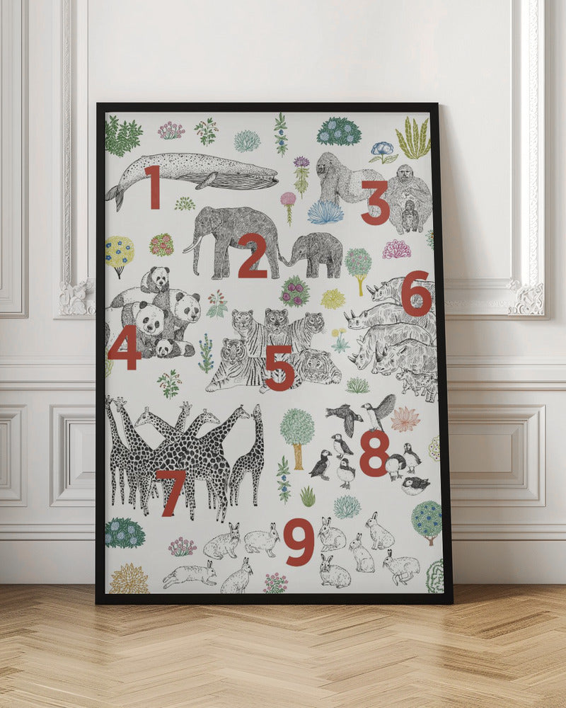 Numbers - Stretched Canvas, Poster or Fine Art Print I Heart Wall Art