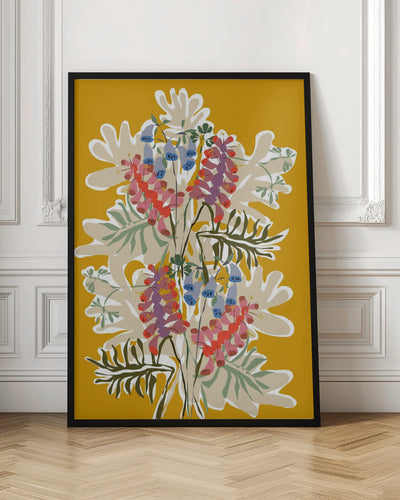 Foxglove Découpe Papier - Stretched Canvas, Poster or Fine Art Print I Heart Wall Art