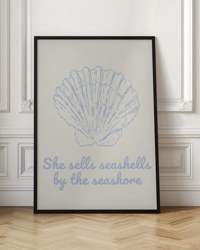 She Sells Seashells - Parchment - Stretched Canvas, Poster or Fine Art Print I Heart Wall Art