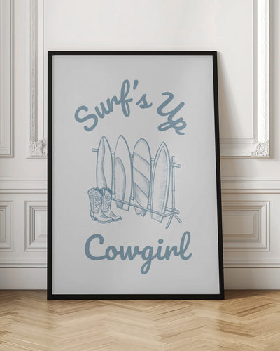 Surf's Up Cowgirl - Stretched Canvas, Poster or Fine Art Print I Heart Wall Art