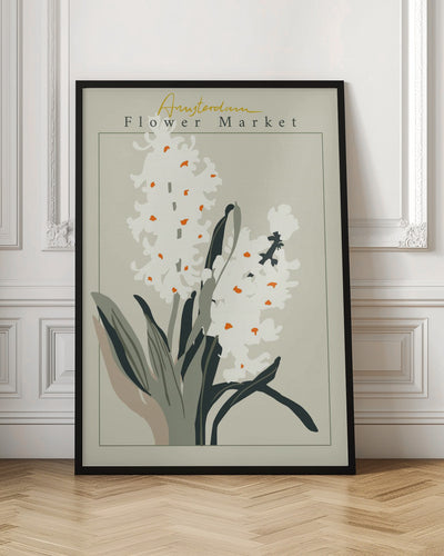 Flower Market Amsterdam Hyacinth - Stretched Canvas, Poster or Fine Art Print I Heart Wall Art