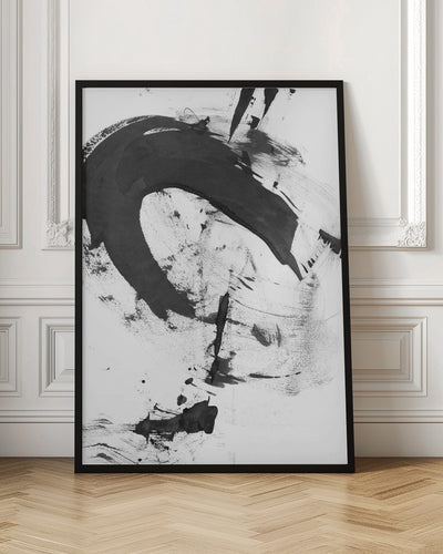 B + W Strokes 6 - Stretched Canvas, Poster or Fine Art Print I Heart Wall Art