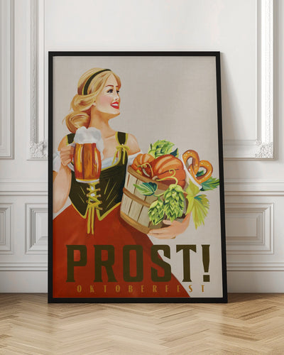 Prost Oktoberfest - Stretched Canvas, Poster or Fine Art Print I Heart Wall Art