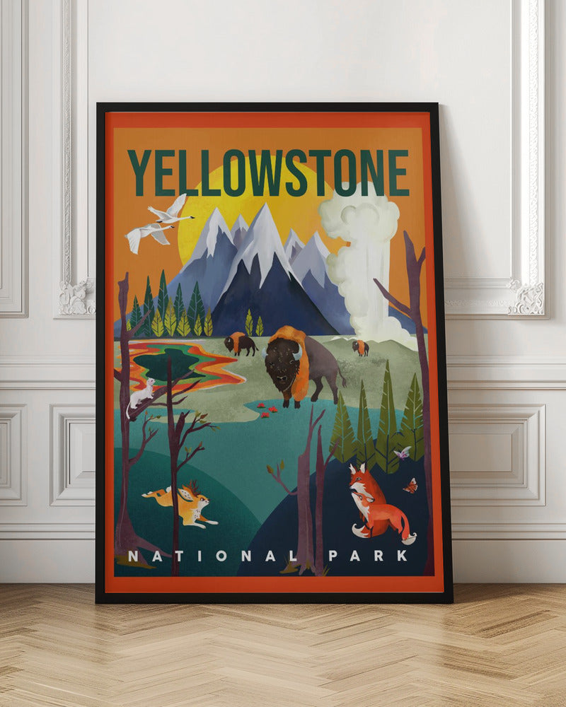 Yellowstone National Park Travel Art - Stretched Canvas, Poster or Fine Art Print I Heart Wall Art