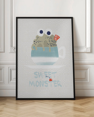 Sweet monster cupcake mint - Stretched Canvas, Poster or Fine Art Print I Heart Wall Art