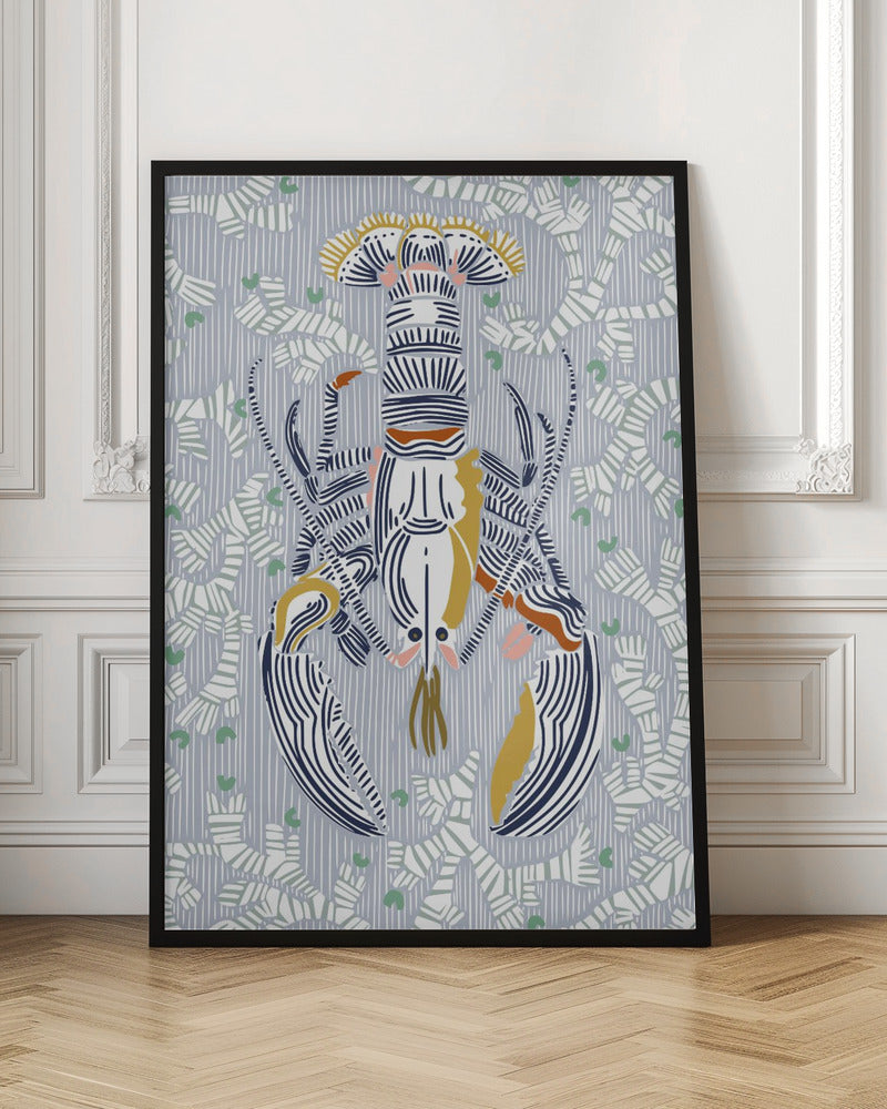 Crustacean Core grey - Stretched Canvas, Poster or Fine Art Print I Heart Wall Art