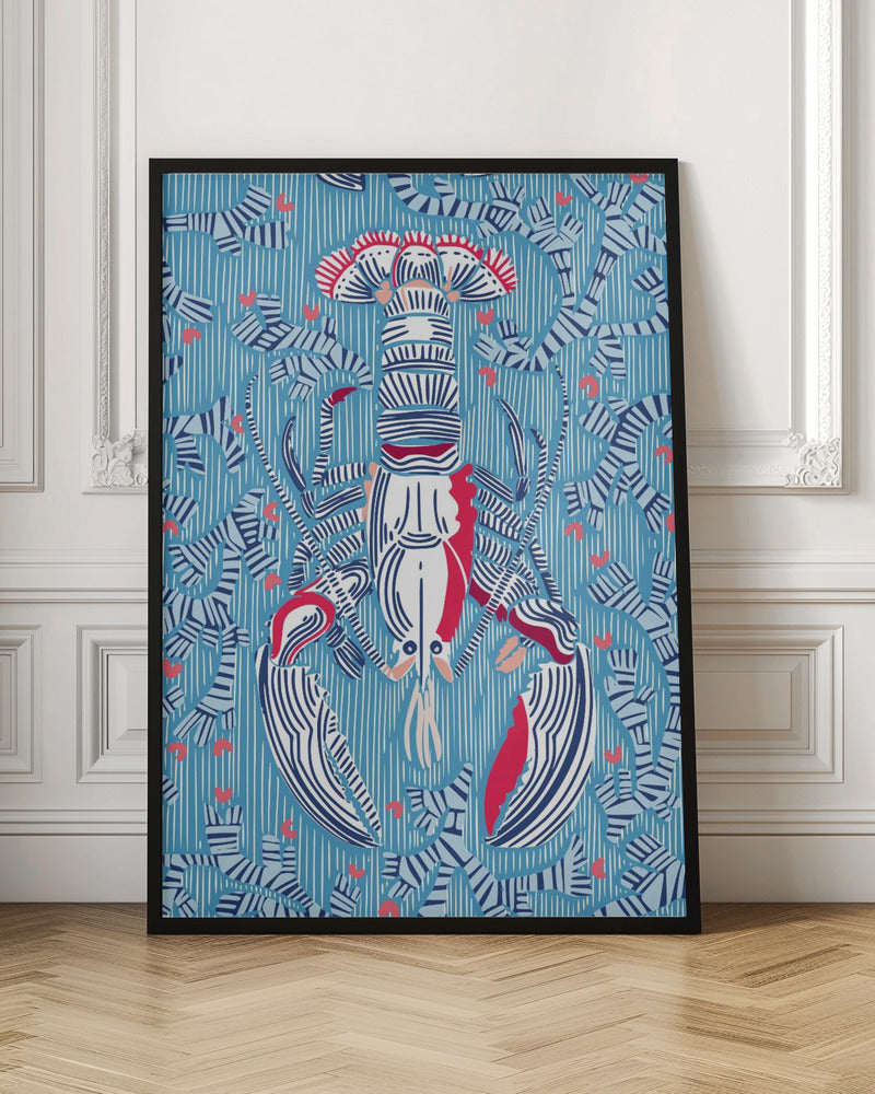 Crustacean Core summer blue - Stretched Canvas, Poster or Fine Art Print I Heart Wall Art