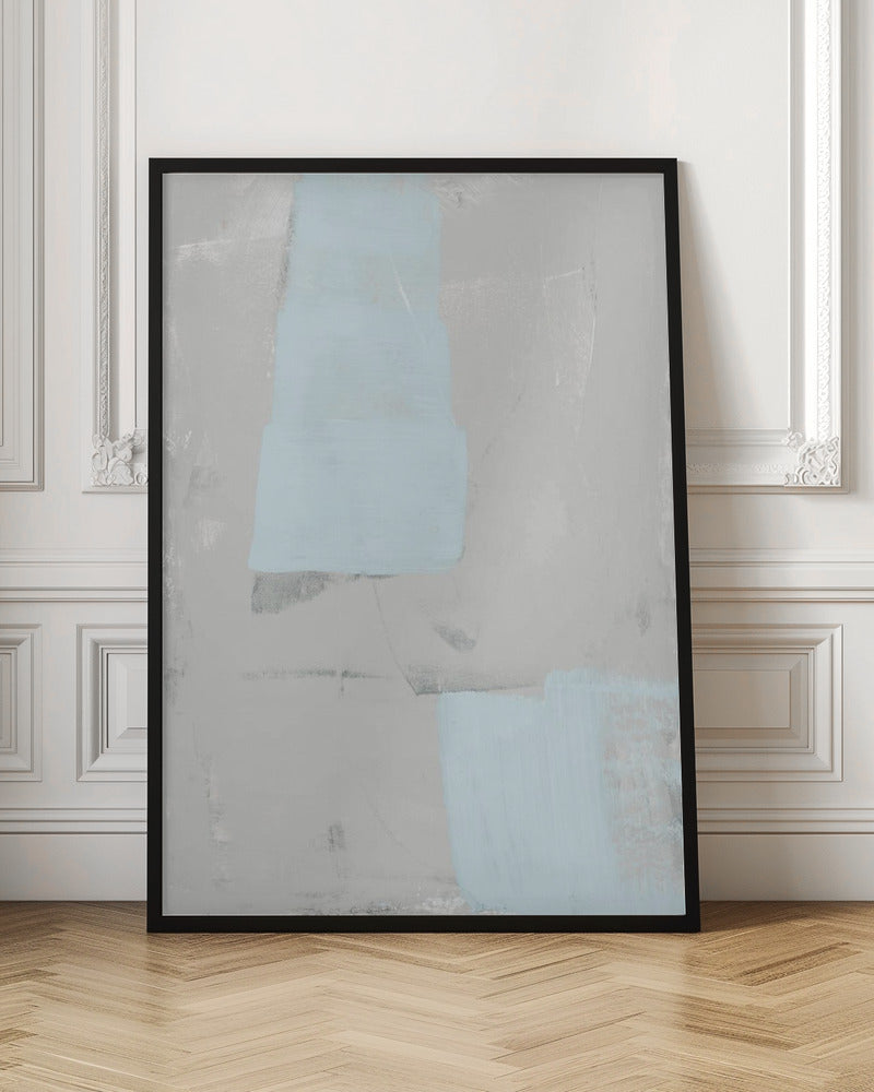 Pale Blue Grey Texture - Stretched Canvas, Poster or Fine Art Print I Heart Wall Art