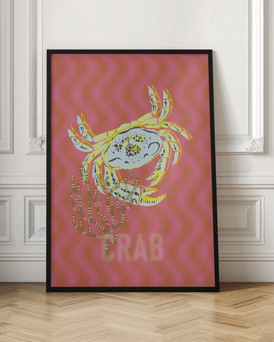 Sea life crab Neptune&#039;s joy - Stretched Canvas, Poster or Fine Art Print I Heart Wall Art