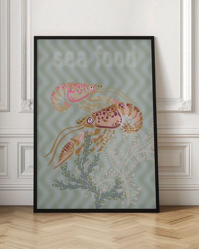 Sea food Neptune&#039;s joy - Stretched Canvas, Poster or Fine Art Print I Heart Wall Art