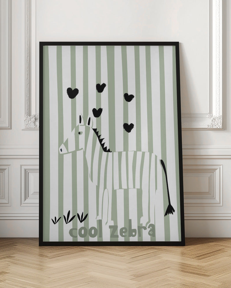 Cool zebra - Stretched Canvas, Poster or Fine Art Print I Heart Wall Art