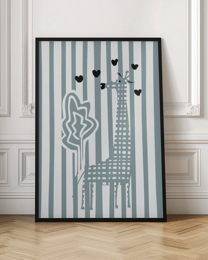 Cool giraffe - Stretched Canvas, Poster or Fine Art Print I Heart Wall Art