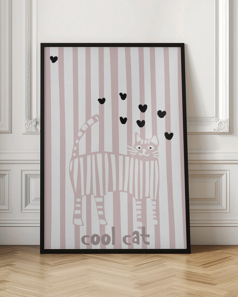 Cool cat - Stretched Canvas, Poster or Fine Art Print I Heart Wall Art