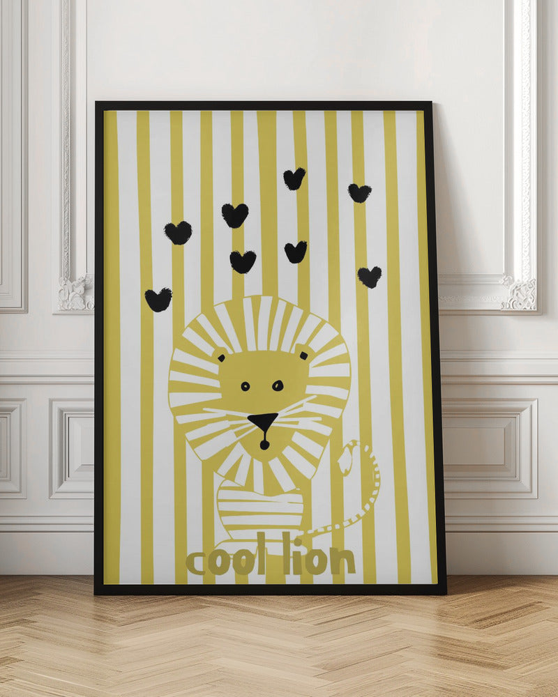 Cool lion - Stretched Canvas, Poster or Fine Art Print I Heart Wall Art