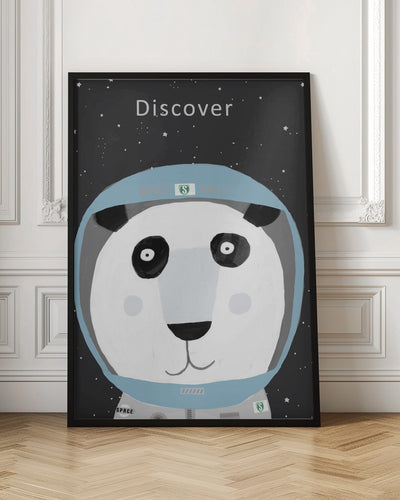 Discover Space with Cute Panda Spaceman by Artist Carla Daly - Stretched Canvas, Poster or Fine Art Print I Heart Wall Art