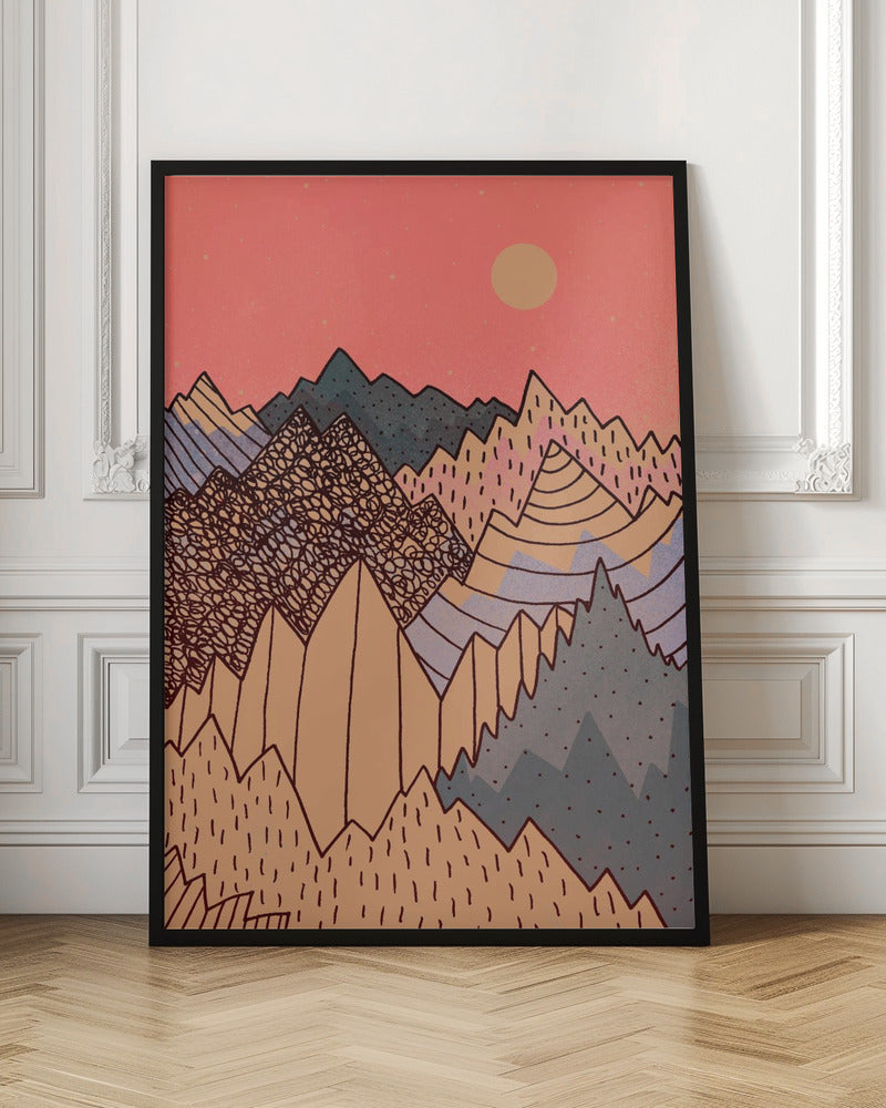 The Jagged Peaks of Autumn - Stretched Canvas, Poster or Fine Art Print I Heart Wall Art