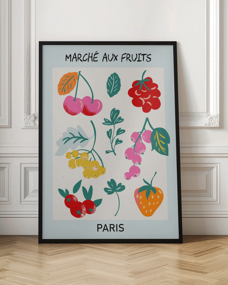 Fruit Market Paris - Stretched Canvas, Poster or Fine Art Print I Heart Wall Art