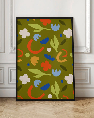 Olive Meadow - Stretched Canvas, Poster or Fine Art Print I Heart Wall Art