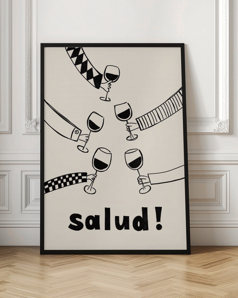 Pictufy Festive Salud Red A2 - Stretched Canvas, Poster or Fine Art Print I Heart Wall Art